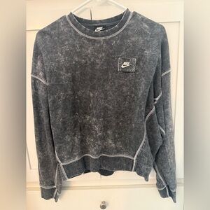 Nike Women’s Washed Black Crewneck Sweater